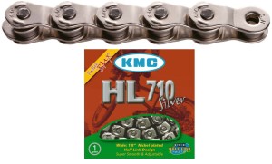 Łańcuch KMC HL-710 Half Link do bmx srebrny