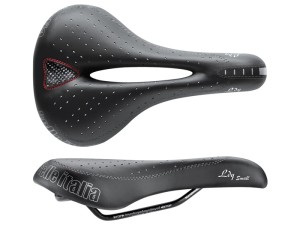 Siodło SELLE ITALIA LADY SMALL GEL FLOW S (id match - S2) Manganese tube 7, skóra, 280g czarne