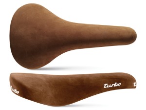 Siodło SELLE ITALIA TURBO 1980 NUBUK L (id match - L1) Fec Alloy 7, skóra nubuk, 295g brązowe