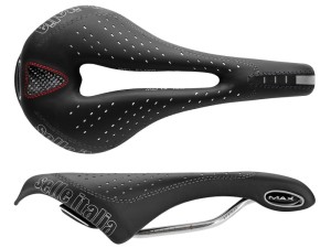 Siodło SELLE ITALIA MAX FLITE GEL FLOW L (id match - L3) Vanox tube 7, skóra, 290g czarne