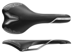 Siodło SELLE ITALIA SLR FRICTION FREE S (id match - S1) titanium 7, fibra-tek, 185g czarne
