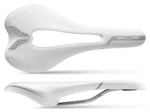 Siodło SELLE ITALIA SLR FLOW S (id match - S3) ti 316 tube 7, fibra-tek, 170g białe (DWZ)