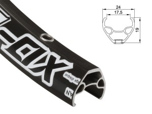 Obręcz mtb ALEXRIMS XD LITE 29x32otw. H.tarczowy kapslowana czarna