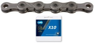 Łańcuch KMC X10 szary 10 biegów 114 ogniw