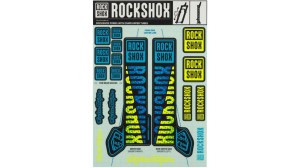 Zestaw naklejek do amortyzatorów Rock Shox PIKE/Lyrik/Yari/Domain/Revelation(2018+) 35mm Blue/Yellow 00.4318.021.002