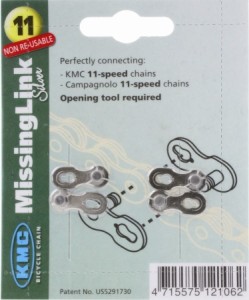 2x Spinka złączka łańcucha KMC CL550 11-rz Campagnolo SRAM Shimano srebrna