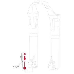 Części  zamienne do amortyzatora Rock Shox  Domain/Lyrik/Totem/10-14 Boxxer RC External Rebound Adjuster Knob 11.4015.074.000
