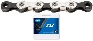 Łańcuch KMC X12 Silver/Black 12-biegowy 126 ogniw