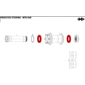 Łożyska do piasty SRAM HUB BEARING SET FRT PREDICTIVE STEERING 11.1918.003.110