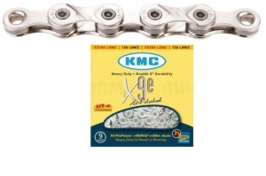 Łańcuch KMC X9E - 9 rzędowy srebrny- 122 ogniw