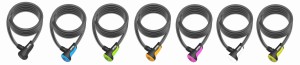 Zapięcie rowerowe ONGUARD NEON 8156BL Linka - 12mm 180cm - uchwyt + 2 x Klucze z kodem
