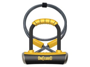 Zapięcie rowerowe ONGUARD PitBull Mini DT 8008 U-LOCK - 14mm 90mm 140mm - 5 x Klucze z kodem + linka 10mm 120cm 