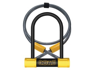 Zapięcie rowerowe ONGUARD Bulldog Mini DT 8015 U-LOCK - 13mm 90mm 140mm - 5 x Klucze z kodem + linka 10mm 120cm 