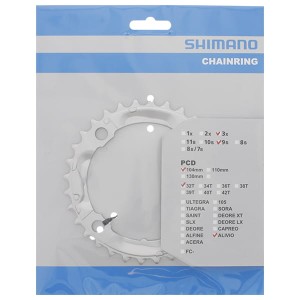 Tarcza Mechanizmu Shimano Alivio FC-M430 32T Srebrna