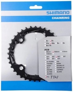 Tarcza Mechanizmu Shimano Deore FC-T521 36T-Alu B A Czarna