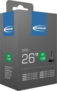 Dętka Schwalbe AV-12B Standard 26x3/4-26x1.00 (20/25-590) zawór AV 40mm 90g
