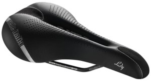 Siodło SELLE ITALIA LADY GEL FLOW S (id match - S2) Manganese Tube 7, fibra-tek, 300g czarne