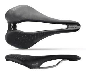 Siodło SELLE ITALIA MAX SLR BOOST GEL SUPERFLOW L (id match - L3) TI 316 Tube 7, fibra-tek, 280g czarne