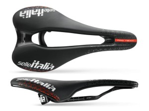 Siodło SELLE ITALIA SLR BOOST PRO TEAM SUPERFLOW KIT CARBONIO S (id match - S3) carbon/keramic 7x9, fibra-tek, czarne