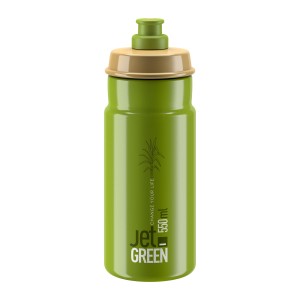 Bidon Elite Jet Green Olive White logo 550ml