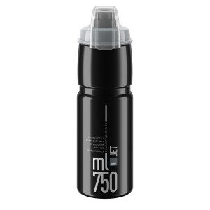 Bidon Elite Jet Plus Black Grey logo 750ml