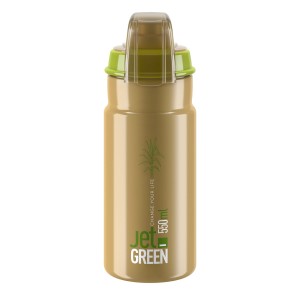 Bidon Elite Jet Green Plus Brown White logo 550ml