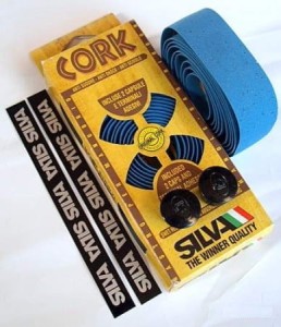 Owijka korkowa na kierownice SILVA Cork niebieska