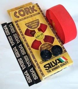 Owijka korkowa na kierownice SILVA Cork czerwona