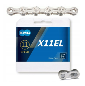 Łańcuch KMC X11EL srebrny 11 rzędowy - 118 ogniw wersja box