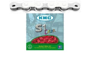 Łańcuch KMC Single Speed S1 112 ogniw biały