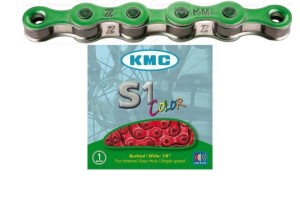 Łańcuch KMC Single Speed S1 112 ogniw zielony