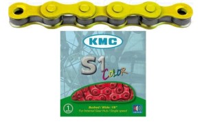 Łańcuch KMC Single Speed S1 112 ogniw żółty