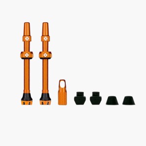 Muc-Off wentyle Tubeless Valves V2 80mm pomarańczowe
