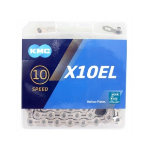 Łańcuch KMC X10EL 114 ogniw srebrny wersja BOX 
