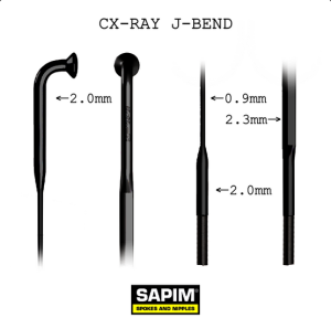 Szprychy Sapim CX-RAY J-Bend 2.0/2.3/0.9 k/ czarny