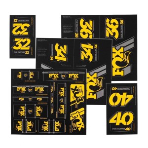 FOX zestaw naklejek 2019 Yellow