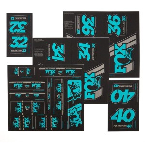 FOX zestaw naklejek 2019 Turquoise