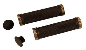 Chwyty kierownicy CLARK'S CLO201S LOCK-ON 130mm czarne, klamry srebrne