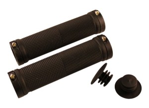 Chwyty kierownicy CLARK'S CLO201B LOCK-ON 130mm czarne, klamry czarne