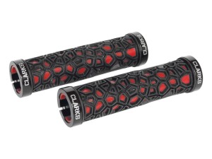 Chwyty kierownicy CLARK'S CLO208 LOCK-ON czarno-czerwone, klamry czarne