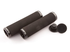 Chwyty kierownicy CLARK'S CLO222 LOCK-ON 130mm neoprenowe czarne, klamry czarne anodyzowane