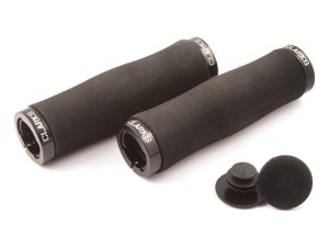 Chwyty kierownicy CLARK'S CLO223 LOCK-ON 130mm neoprenowe czarne, klamry czarne anodyzowane