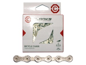 Łańcuch CLARK'S YBN C9 SHIMANO CAMPAGNOLO SRAM (9 Biegów, CP 1/2x11/128, 116 ogniw, 6.4mm, spinka do łańcucha) Standard srebrny