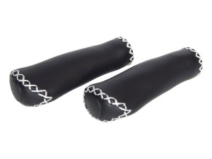 Chwyty kierownicy CLARK'S C310 skórzane, czarne