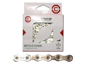Łańcuch CLARK'S YBN C11 SHIMANO CAMPAGNOLO SRAM (11 b., CP 1/2x11/128, 116 ogniw, szer.5.6mm, srebrny )