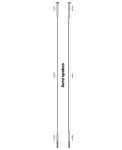 Szprychy Sapim CX-RAY Straight Pull 306mm 2.0/2.3/0.9  k/ srebrne