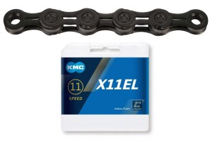 Łańcuch KMC X11EL BlackTech czarny 118 ogniw