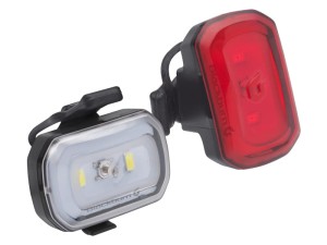 Zestaw lampki BLACKBURN CLICK USB przód 60l, CLICK USB tył 20l czarne